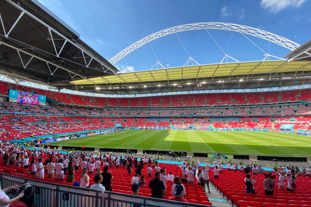 Wembley Stadium, one of the world's biggest football stadiums.