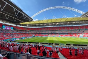 Wembley Stadium, one of the world's biggest football stadiums.