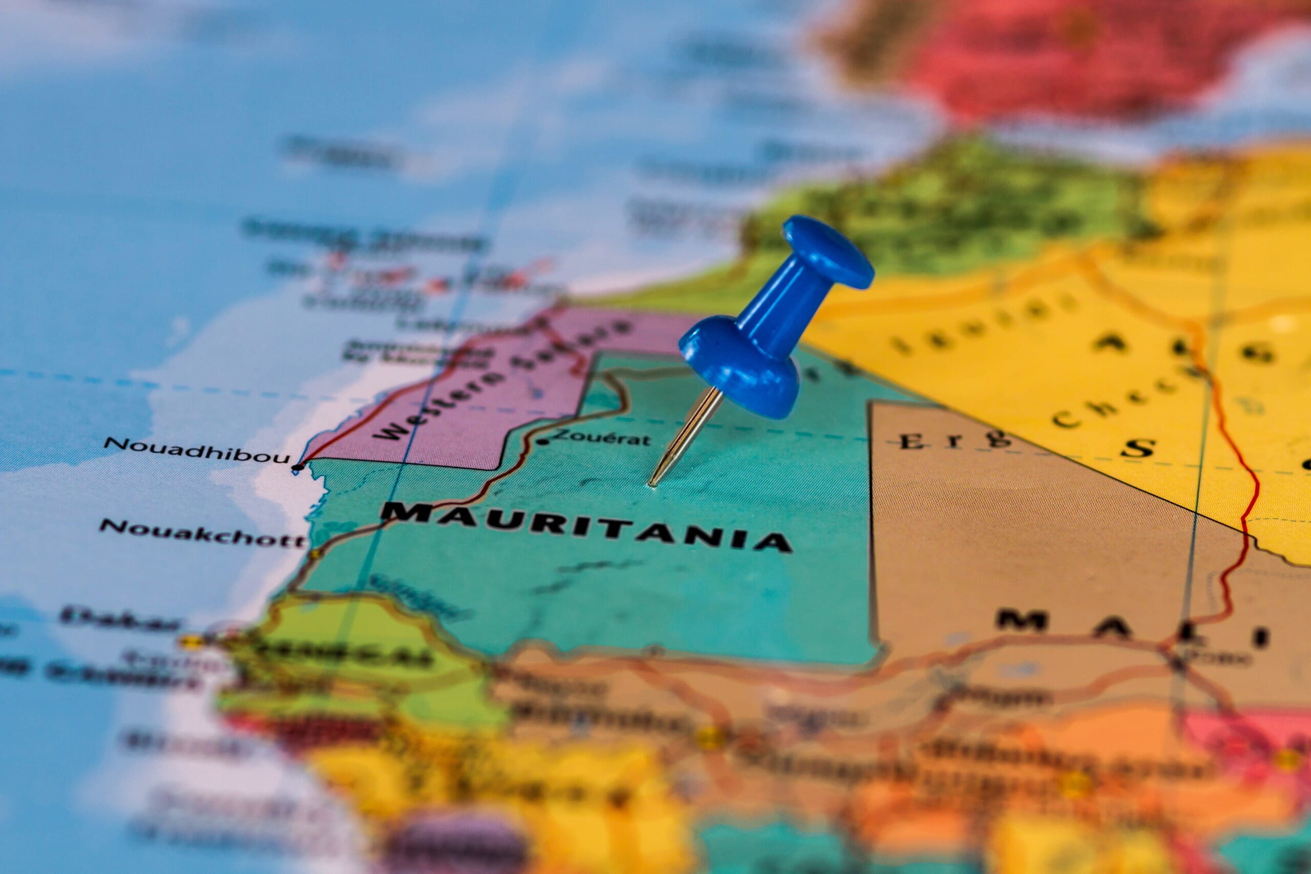 Political Map Of Mauritania