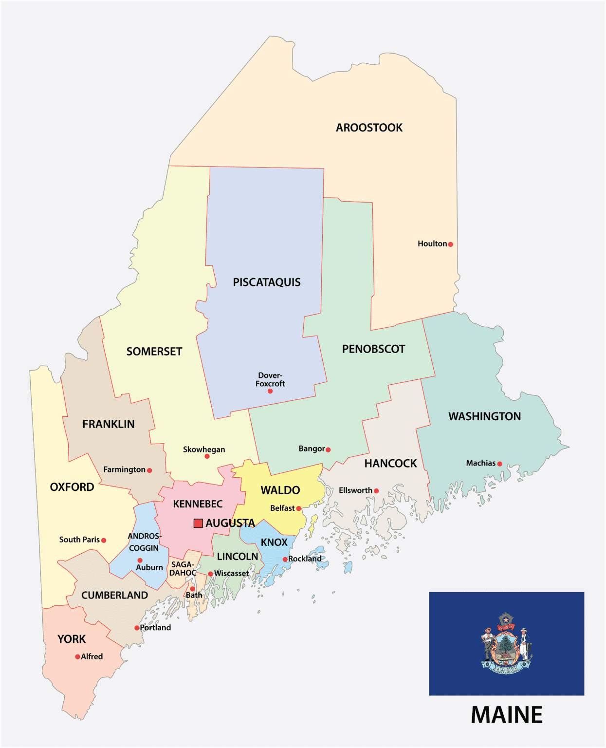 Maine Counties Map Mappr Maine Counties Map Mappr