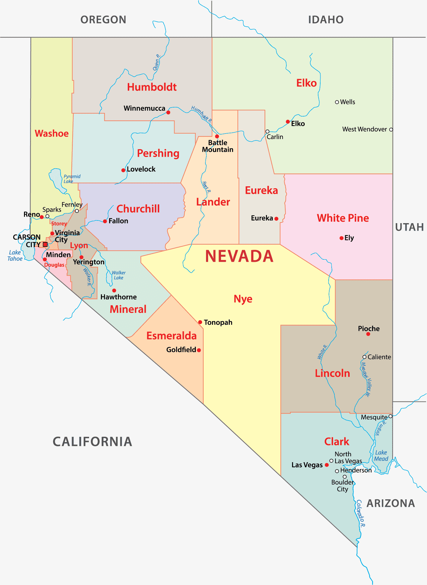 Nevada County Map 