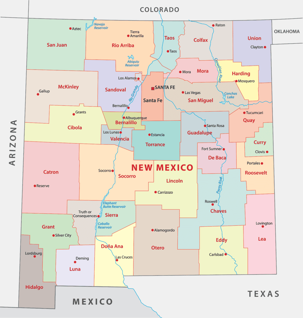 New Mexico Counties Map Mappr new-mexico-counties-map-mappr