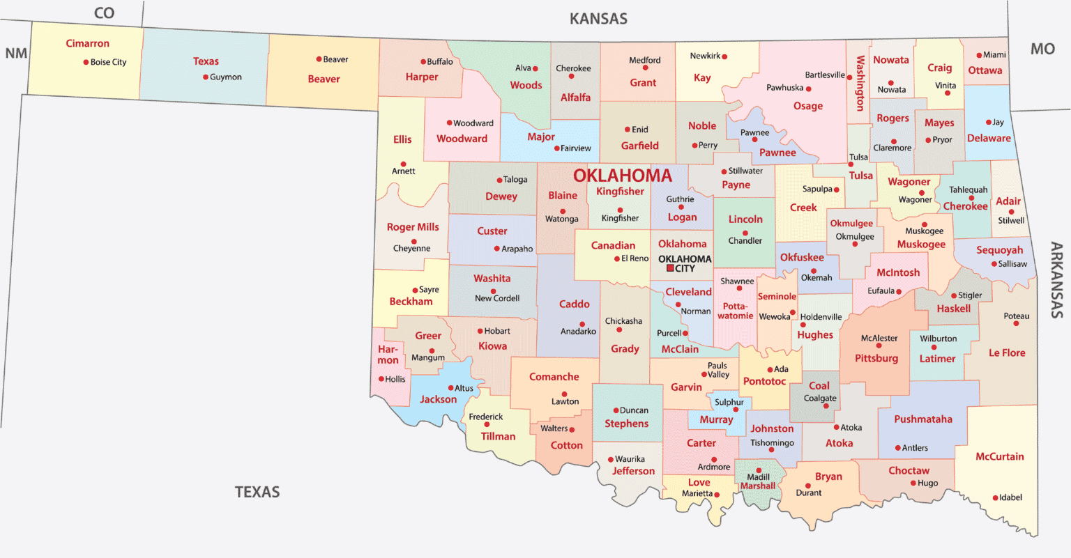 Oklahoma Counties Map Mappr Oklahoma Counties Map Mappr
