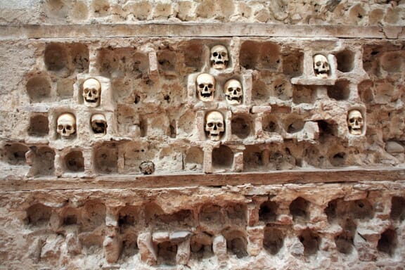 Skulls from skull tower in Nis - Serbia Skulls from skull tower in Nis - Serbia