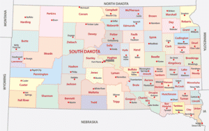 South Dakota Counties Map Mappr