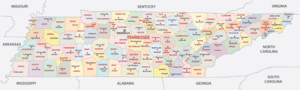Tennessee Counties Map | Mappr