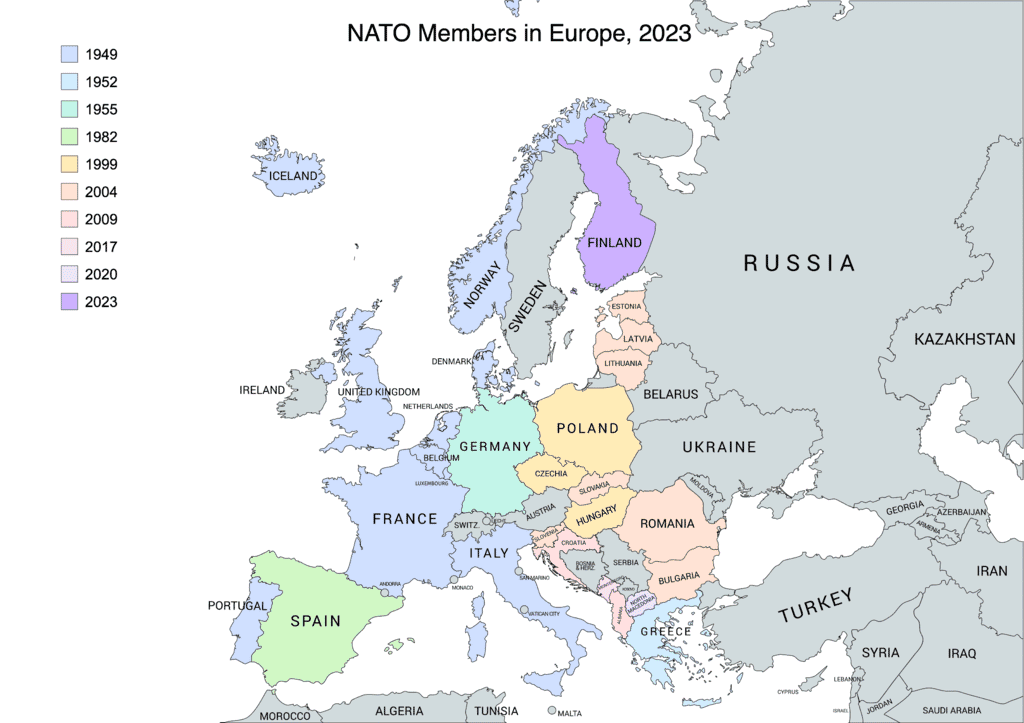 Natmo Map North Atlantic Treaty Organization (NATO)/NATO Map | Mappr