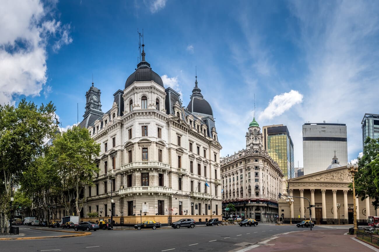 Buildings and cathedral near plaza de mayo buenos aires