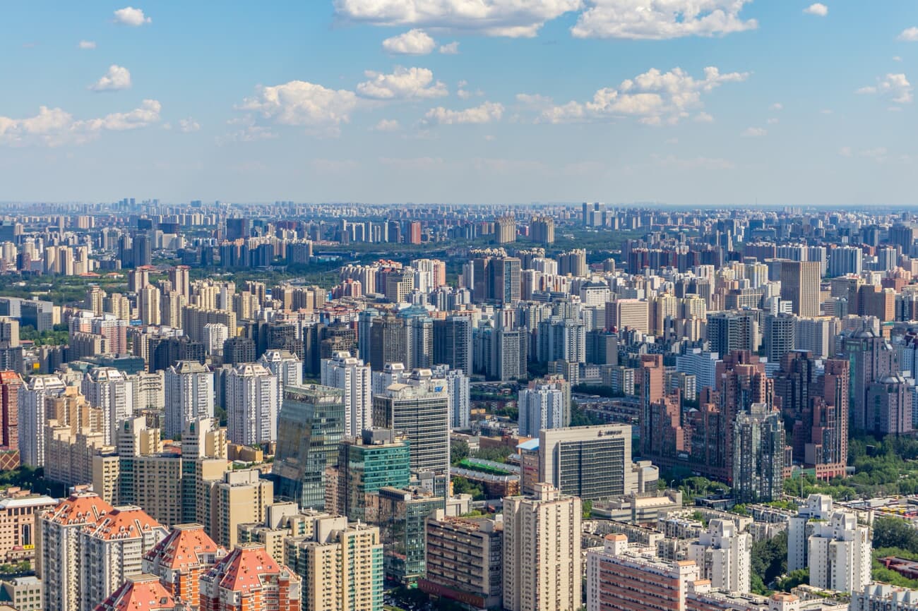 Aerial view of Beijing's landscape