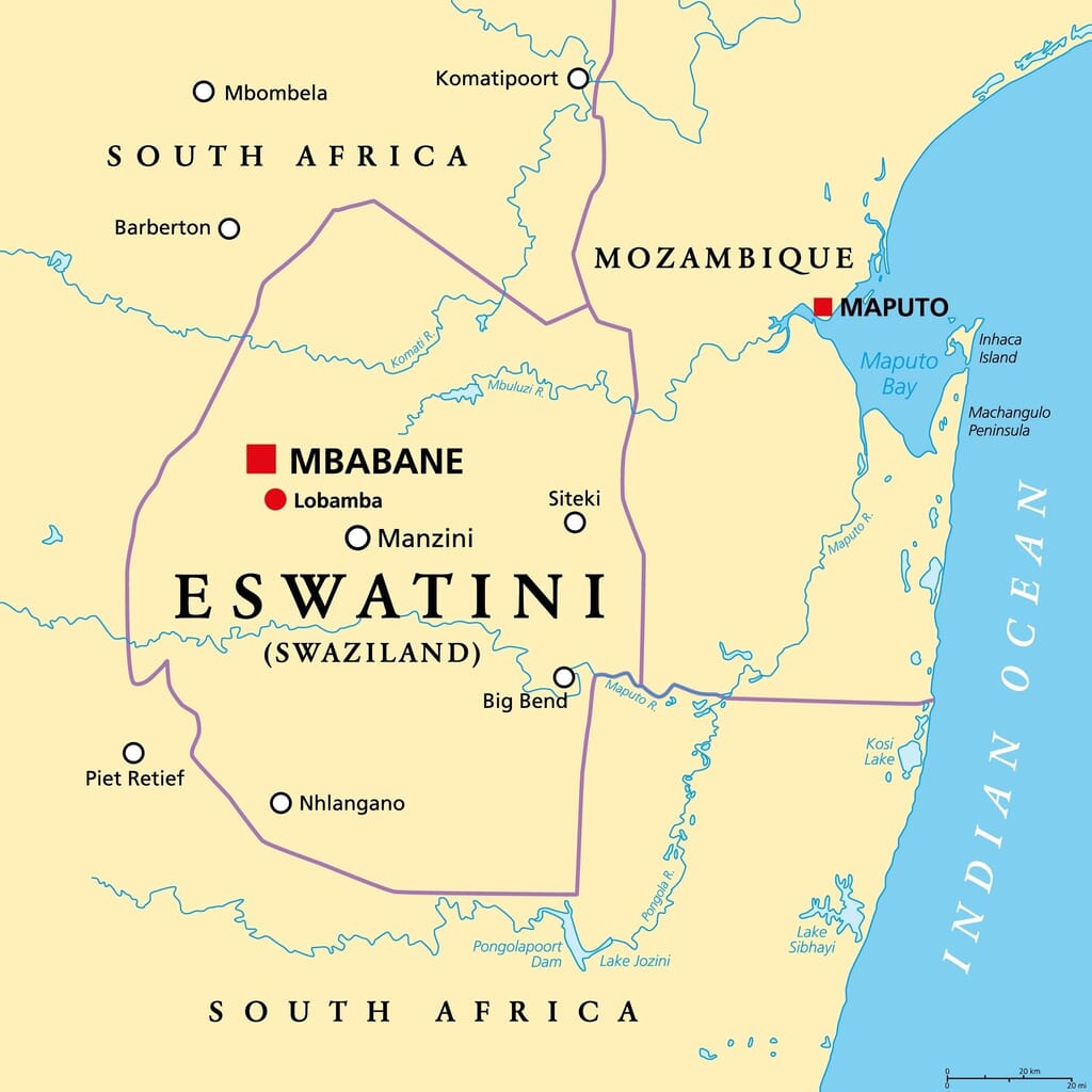 What is the Capital of Eswatini? | Mappr