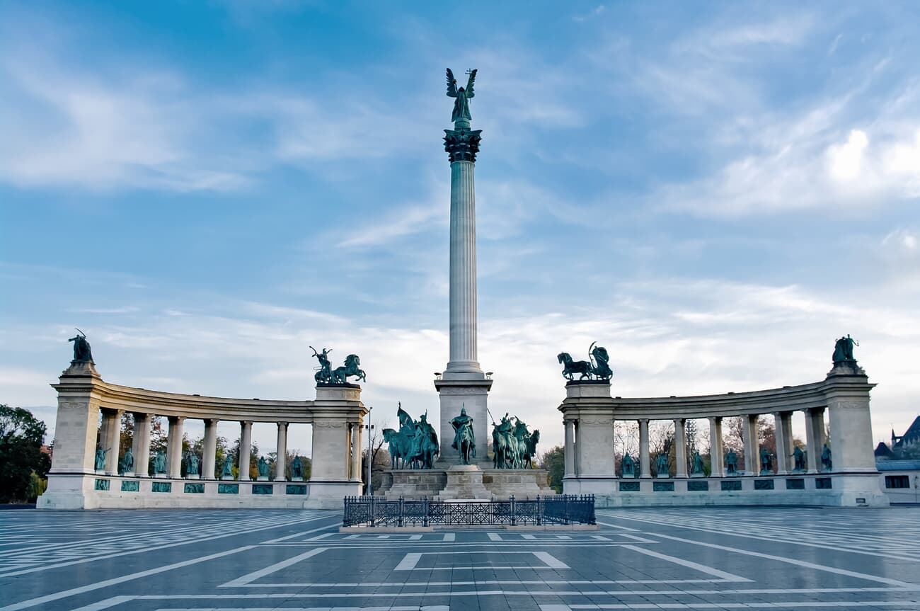 The Heroes' Square in Budapest