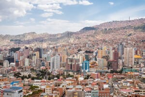 La paz bolivia 1st november 2022: panoramic view of la