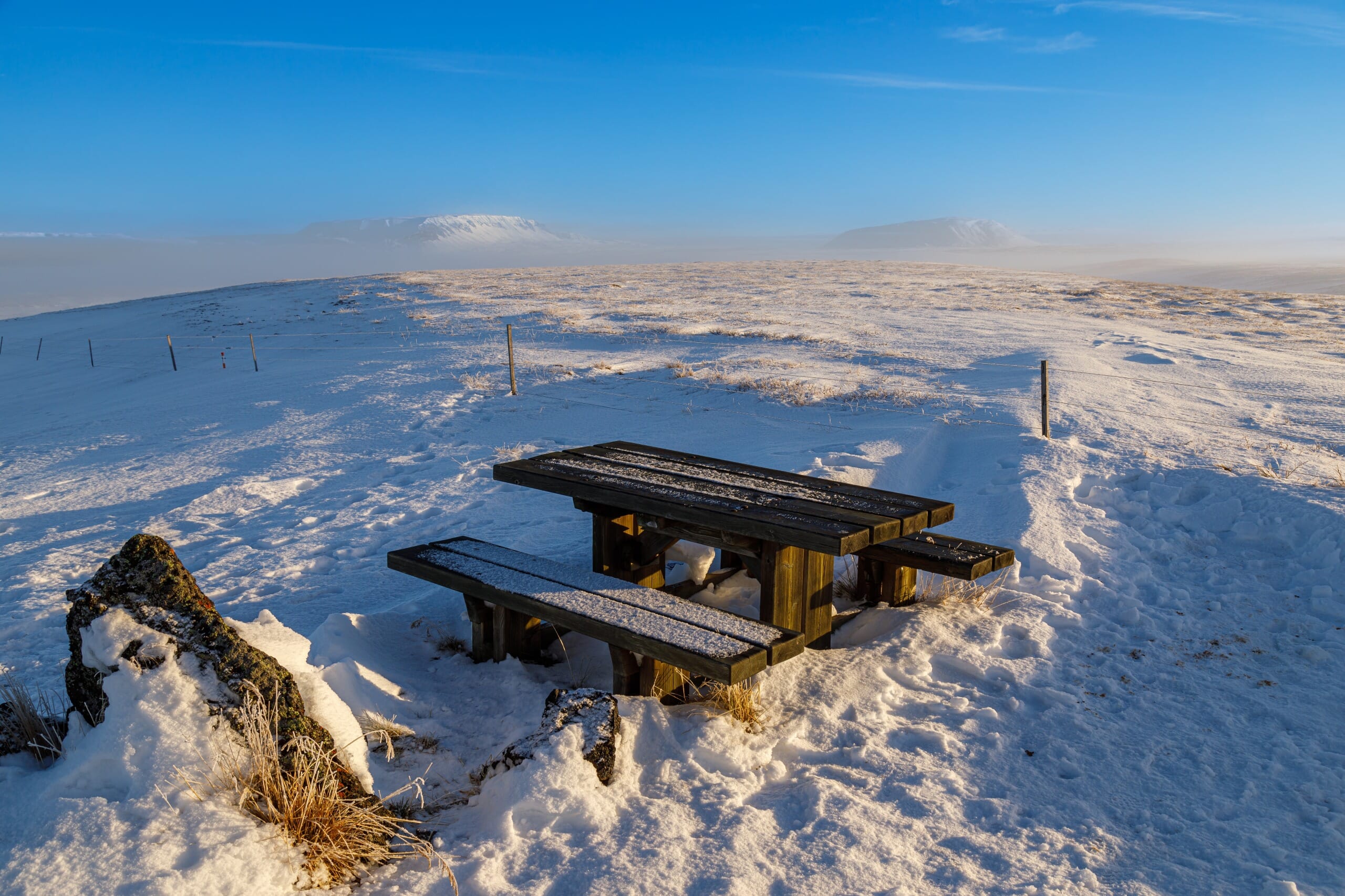 Faroe islands landskab in winter