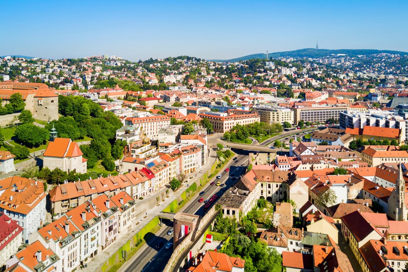 Landscape of Bratislava on a sunny day