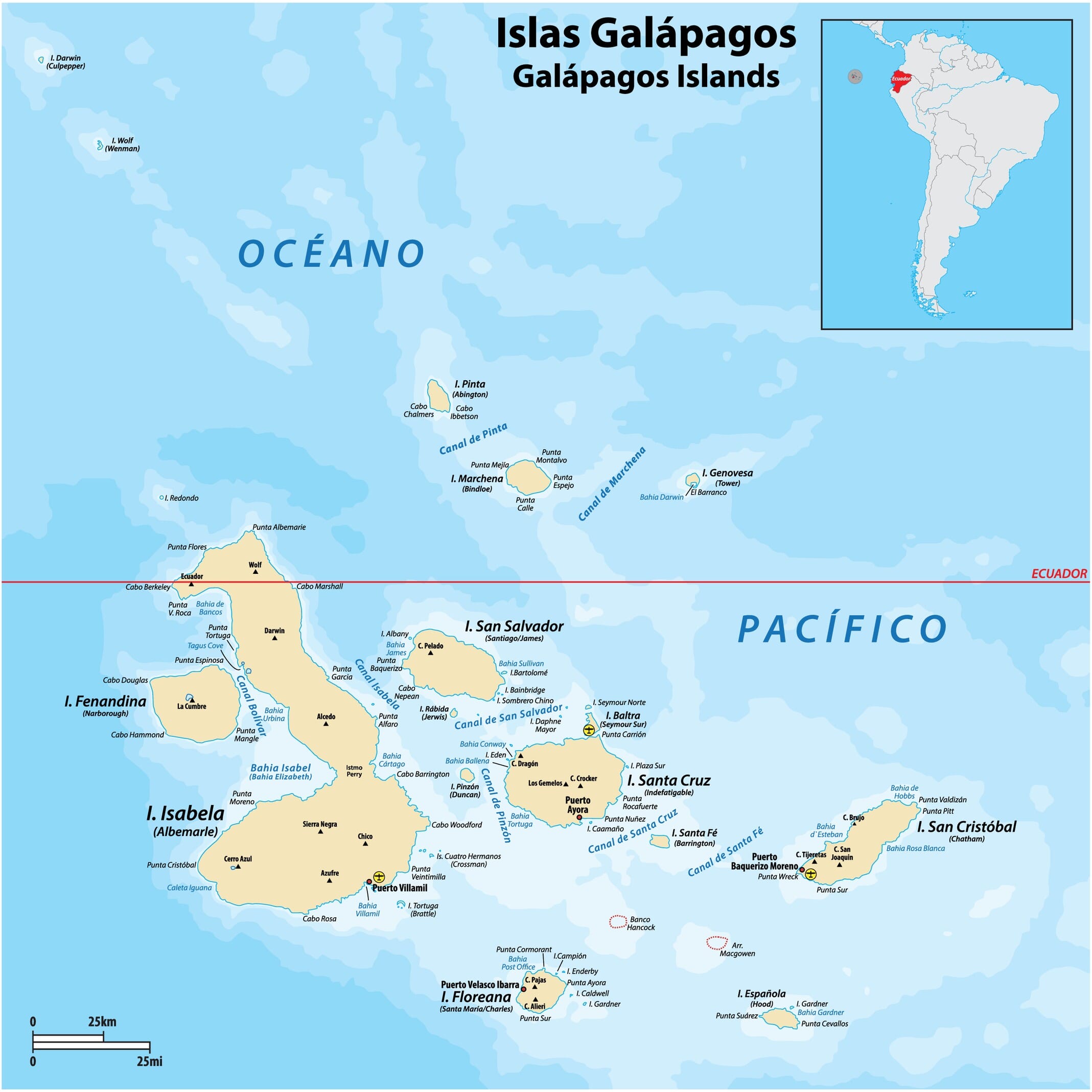 Gal Pagos Islands Map Mappr Galapagos Islands Map