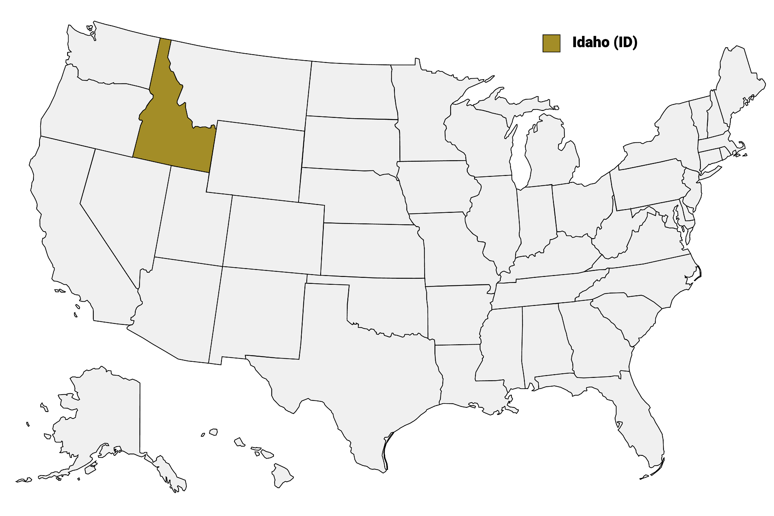 Idaho Counties Map | Mappr