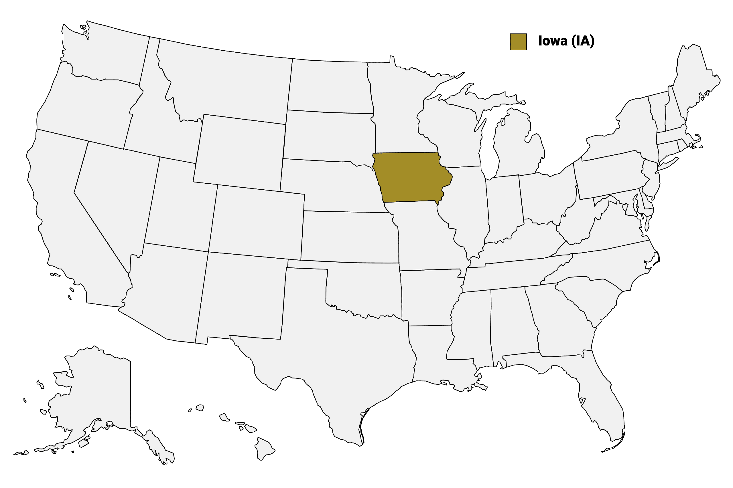 Iowa Counties Map Mappr   Iowa Location Usa Map 