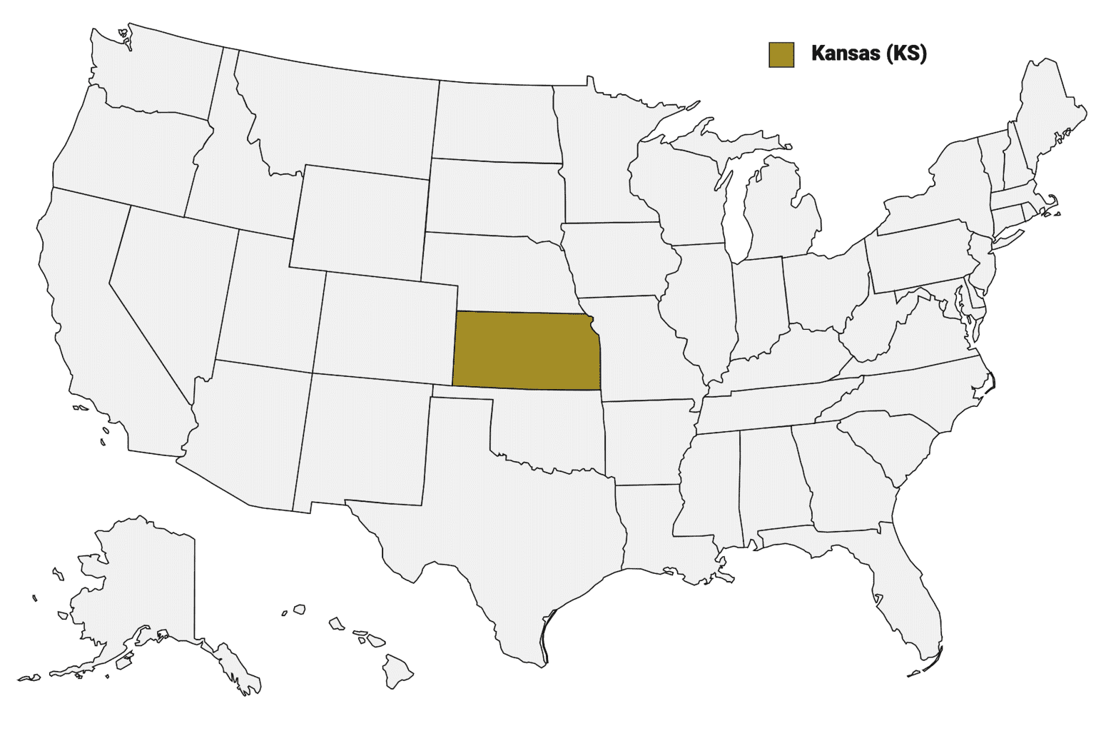 Kansas Counties Map from Mappr