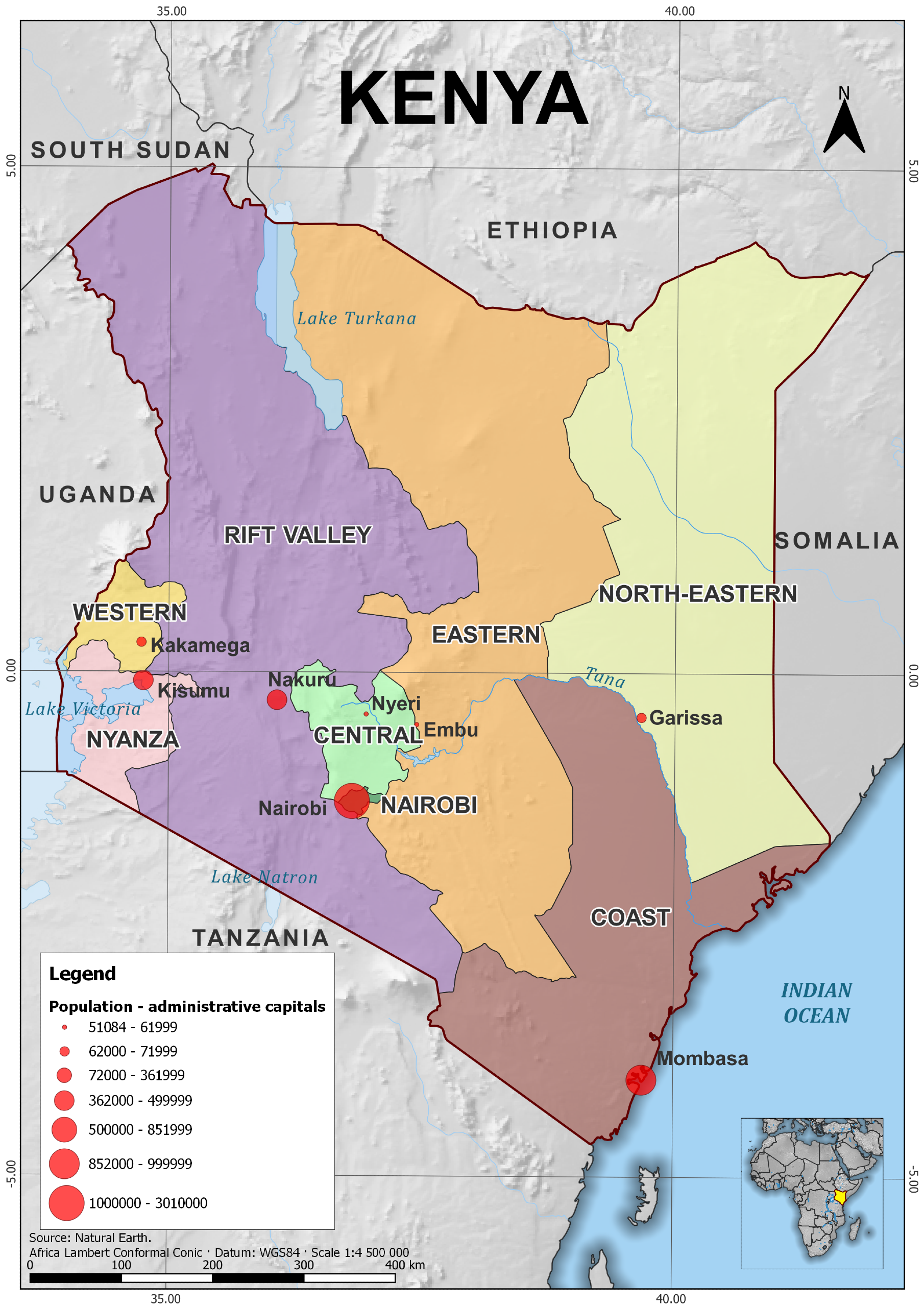 Counties of Kenya | Mappr