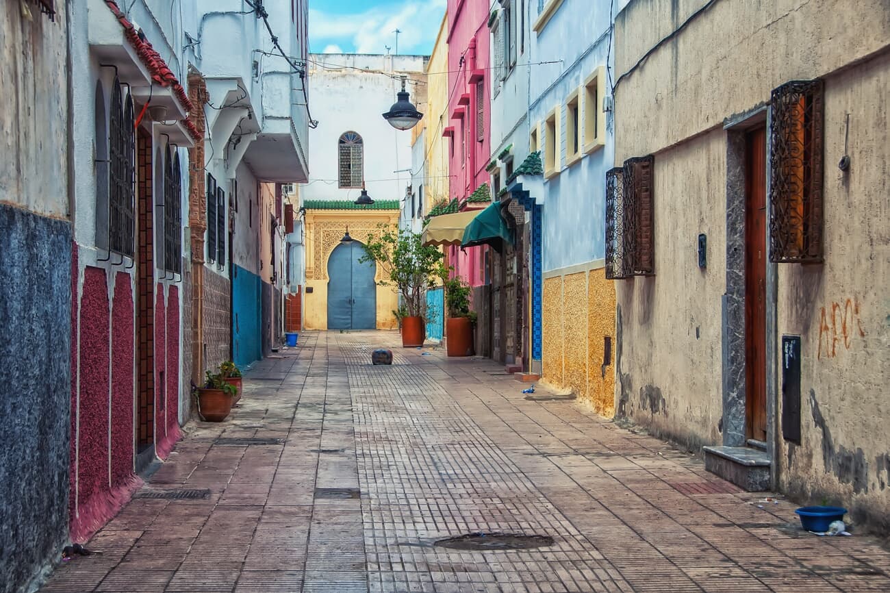 Narrow streets in the Medina of Rabat