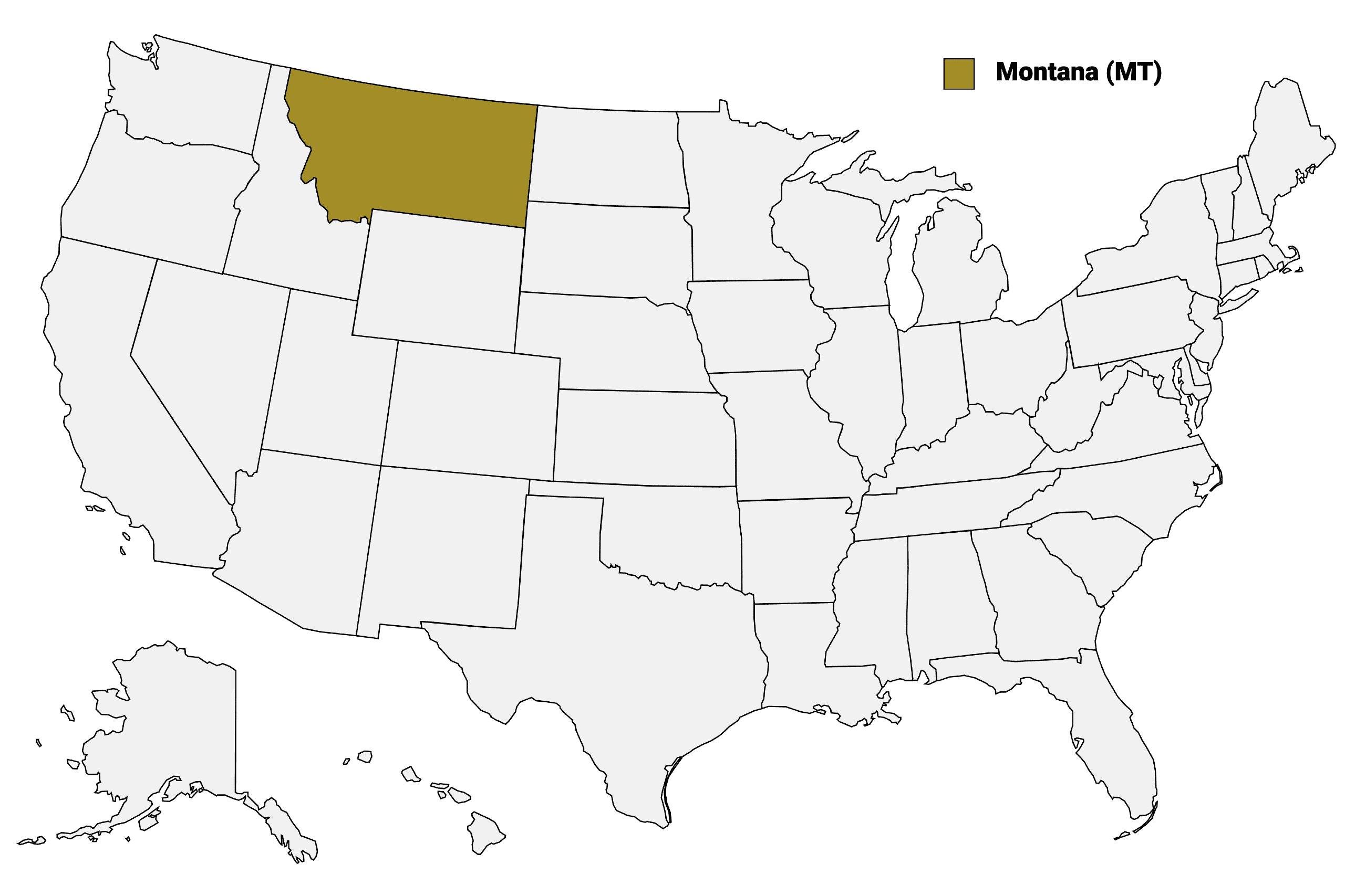 Montana Location Usa Map 