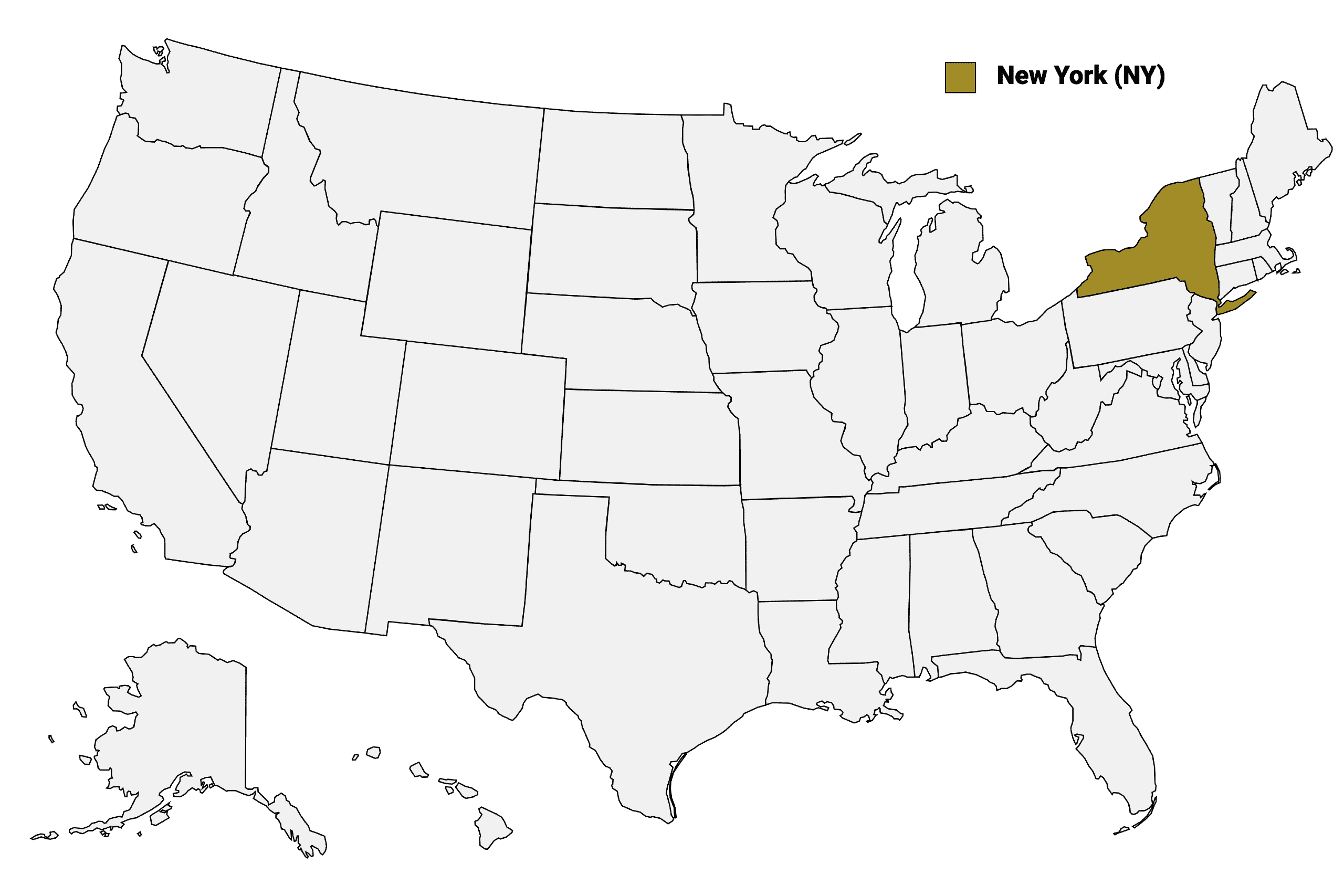 new york on map
