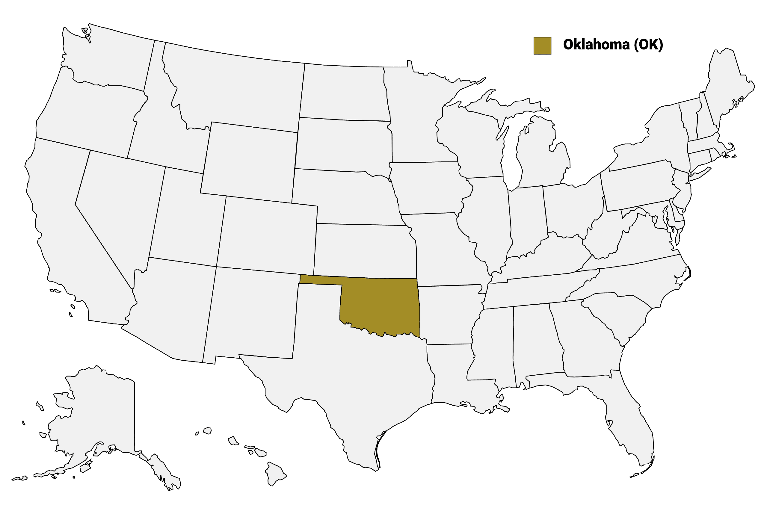 Oklahoma Location Usa Map 