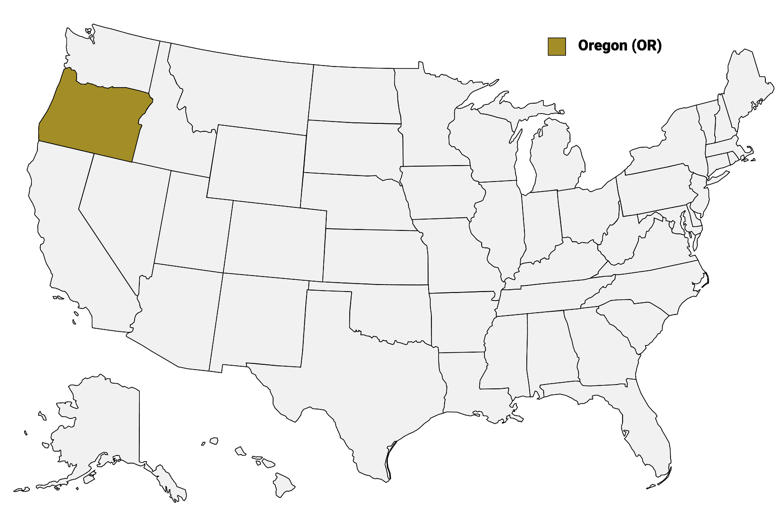 Oregon Location Usa Map 