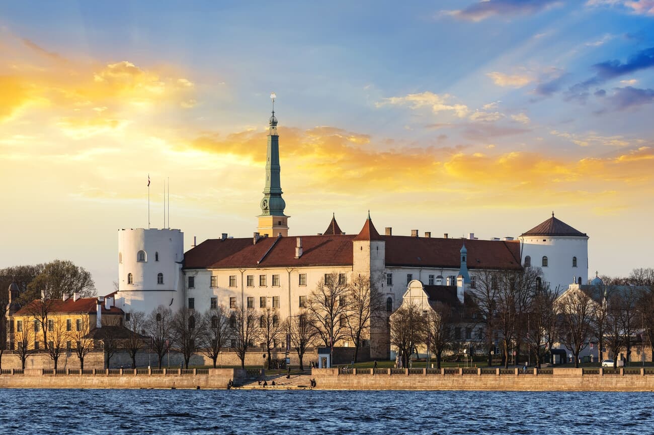 Rīgas Pils, a historic castle built in the early 14th century