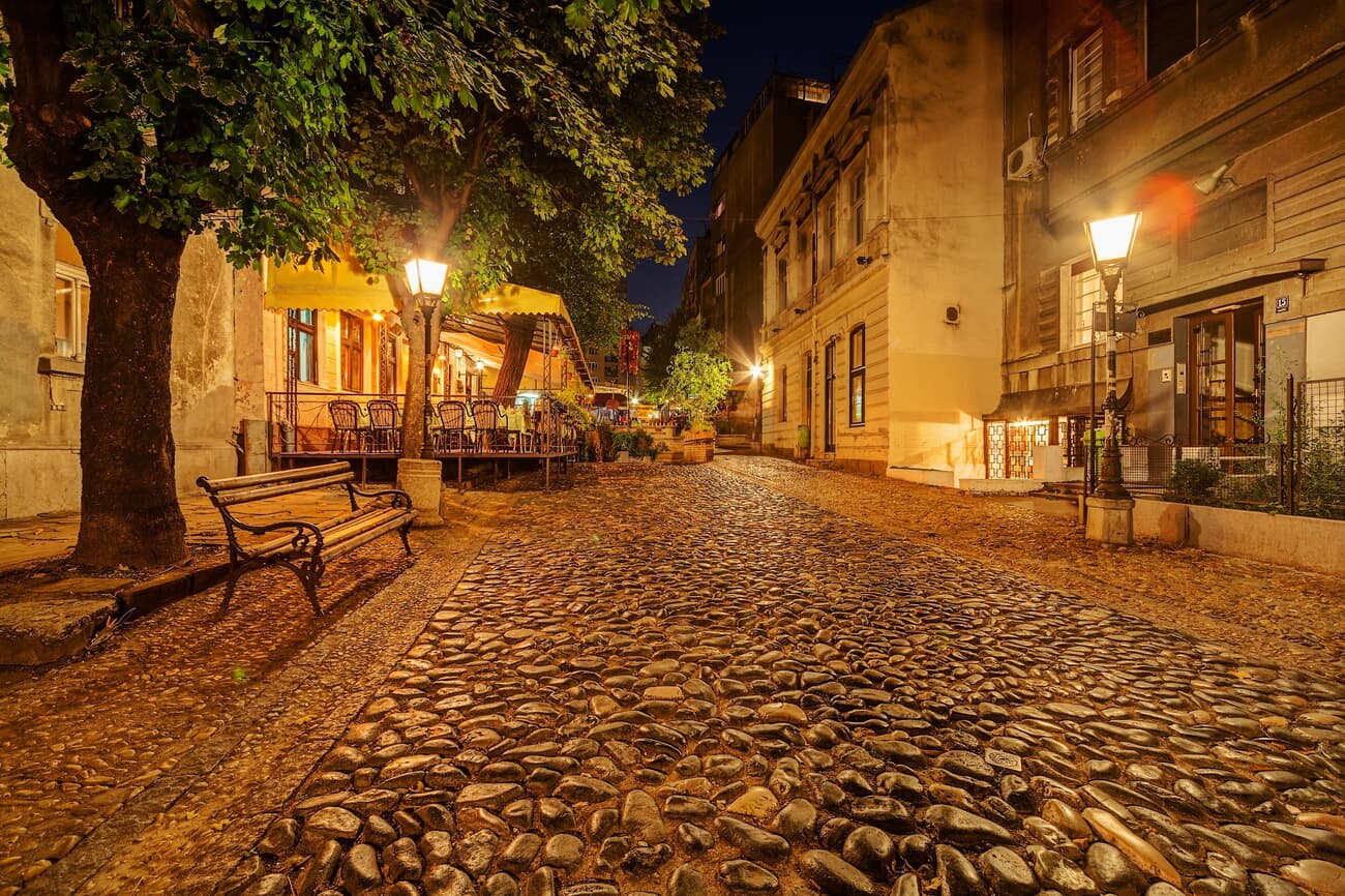 Skadarlija Street, best known for its traditional Serbian restaurants