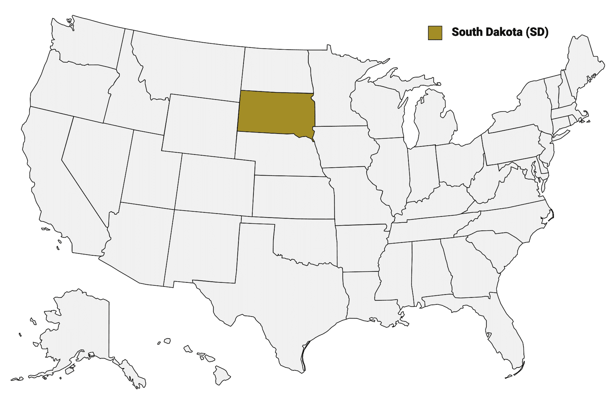 South Dakota Counties Map