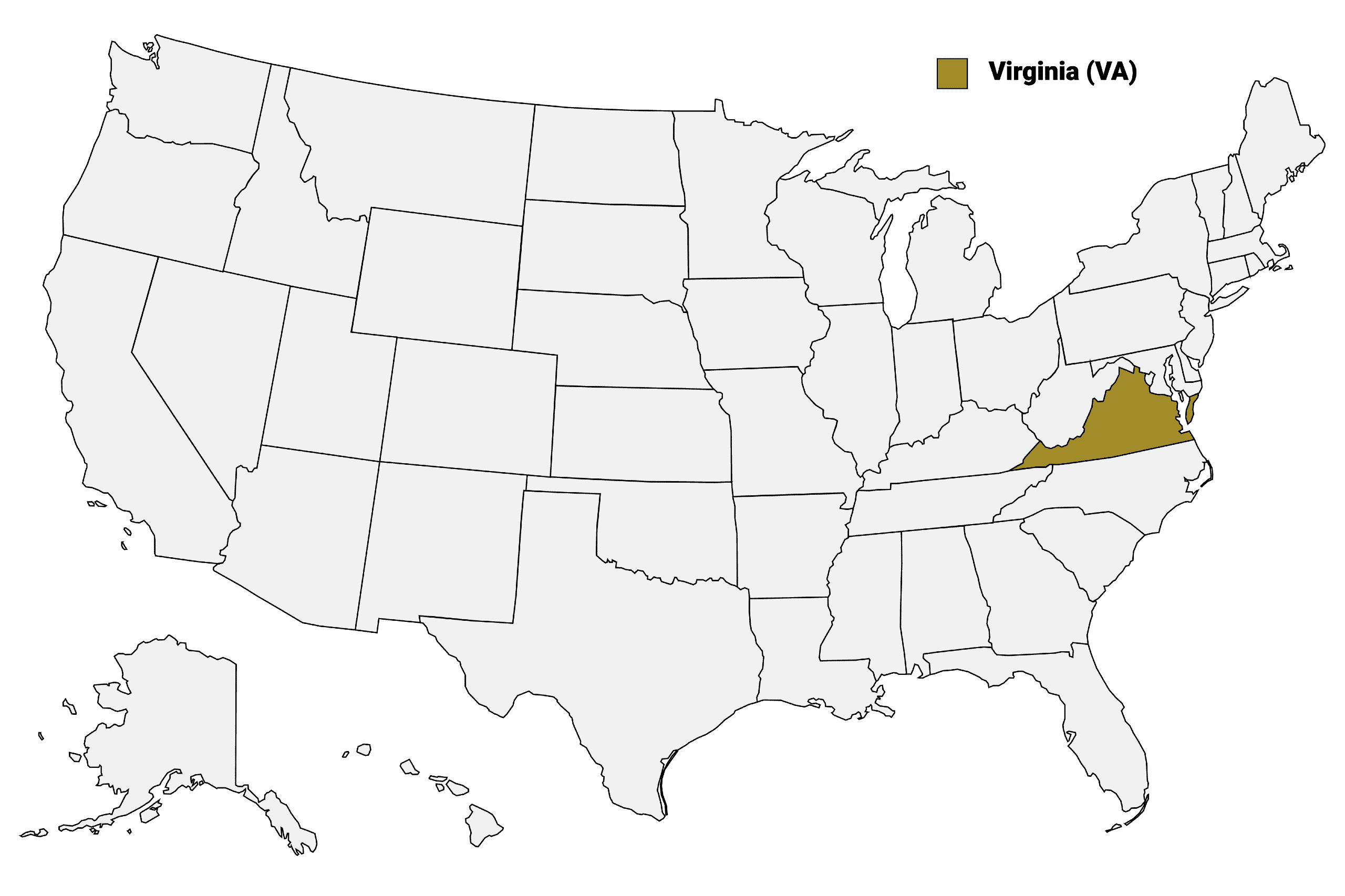 Virginia Counties Map Mappr - Virginia Location Usa Map