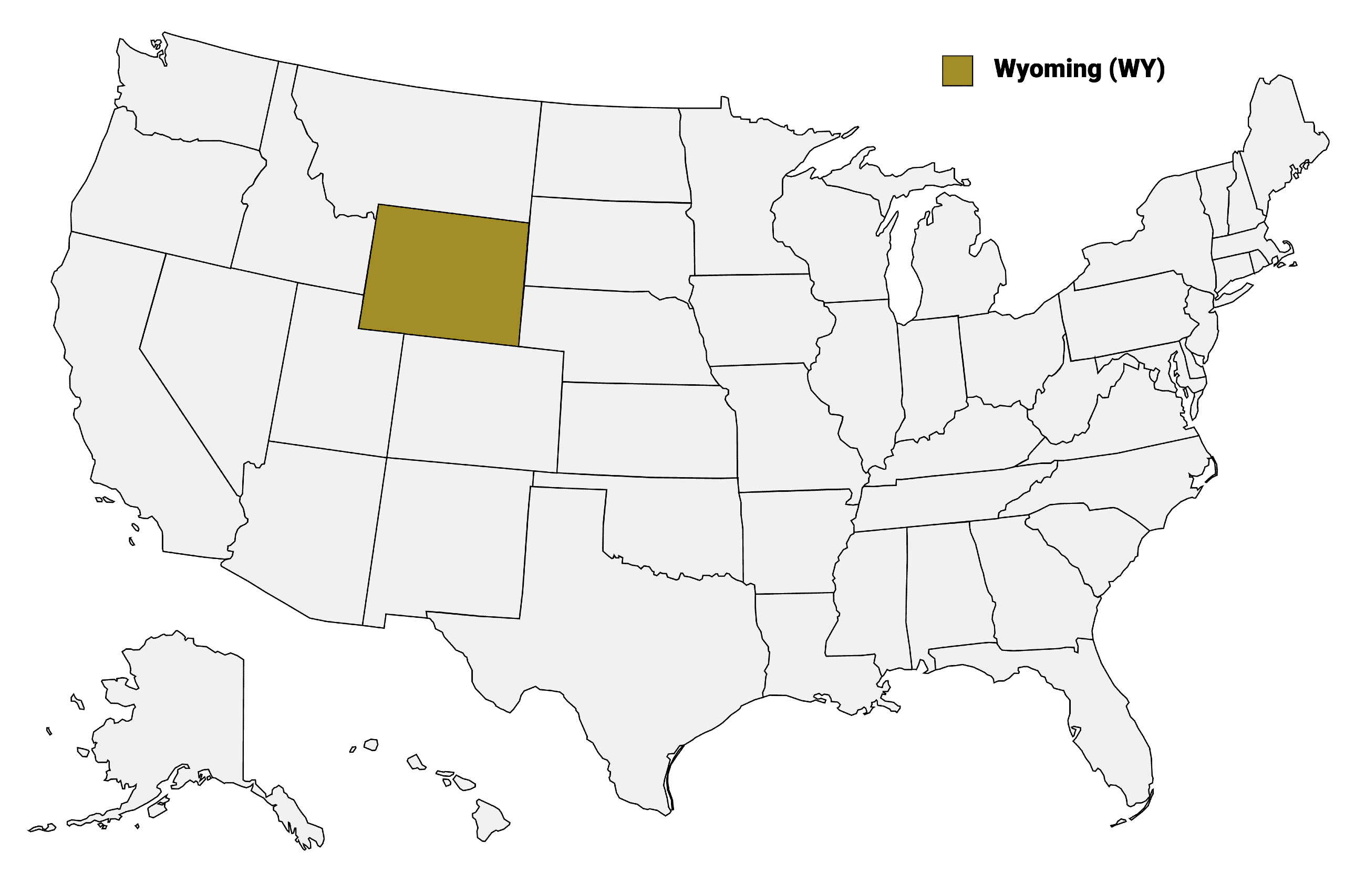 Wyoming Location Usa Map 
