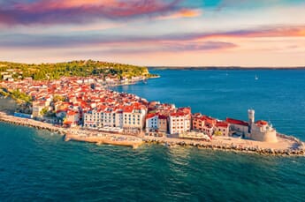 Slovenia city in the Adriatic sea.