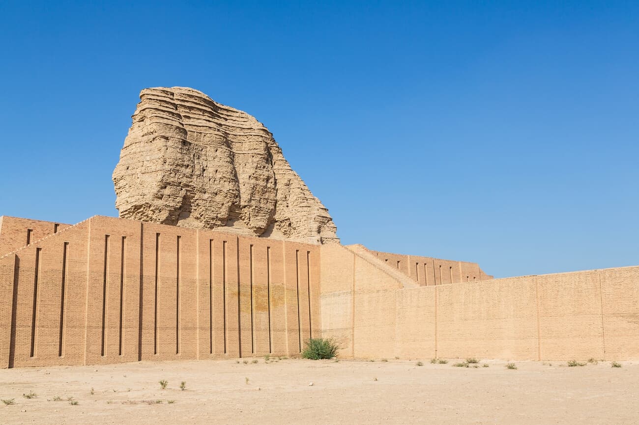Ancient Ruins of Ziggurat, dating back to the 3rd millennium BCE