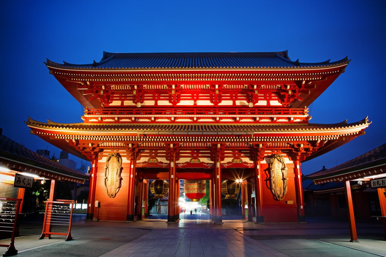 Senso-ji Temple, founded in 625 AD, is Tokyo's oldest temple