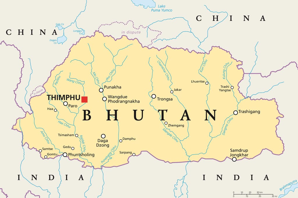 What is the Capital of Bhutan? | Mappr