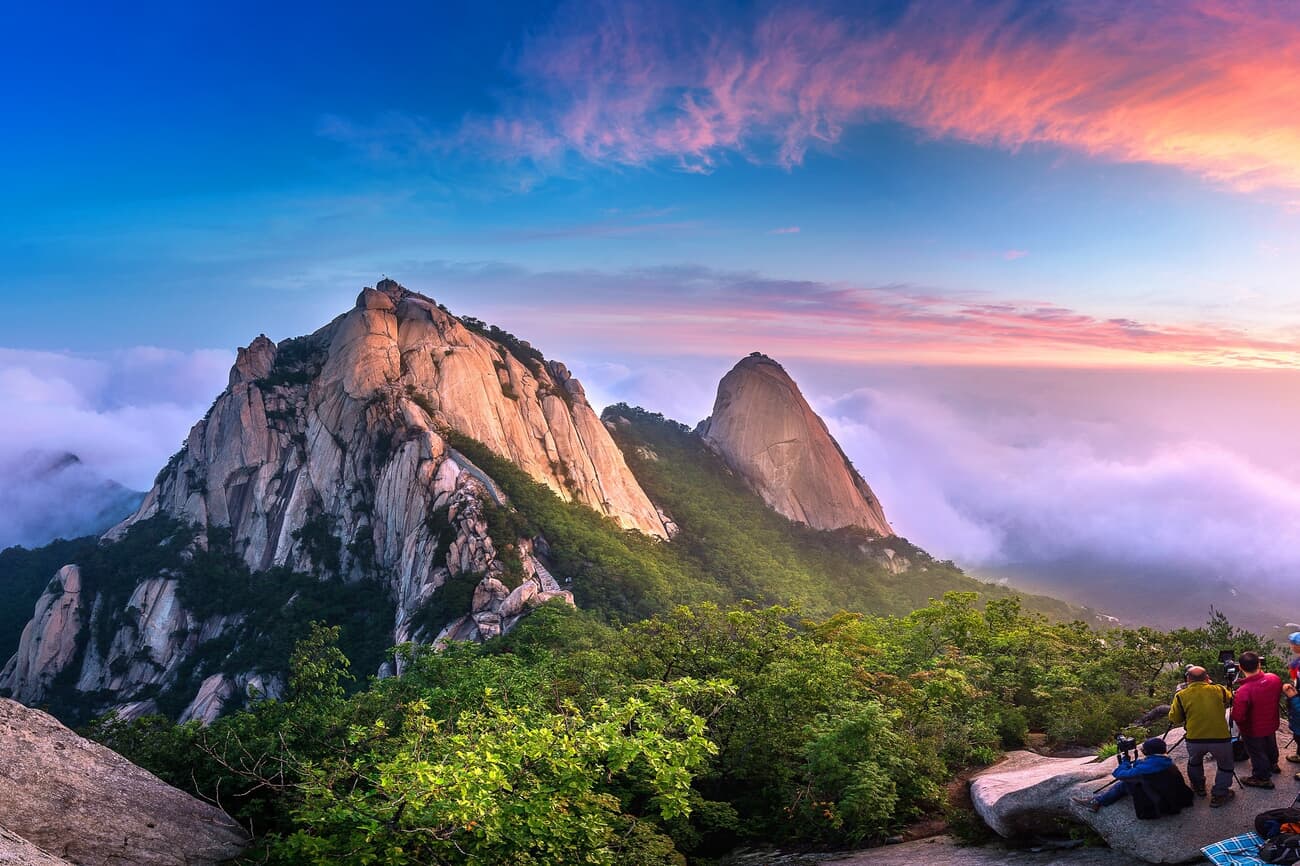 Bukhansan National Park, offering visitors breathtaking natural scenery