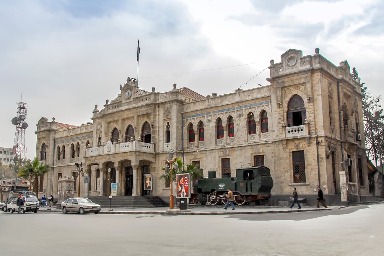 Hejaz Railway Station, built during the Ottoman era, was a key point connecting Damascus to Mecca