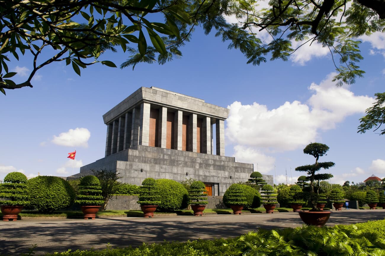 The Ho Chi Minh Mausoleum in Ba Dinh Square
