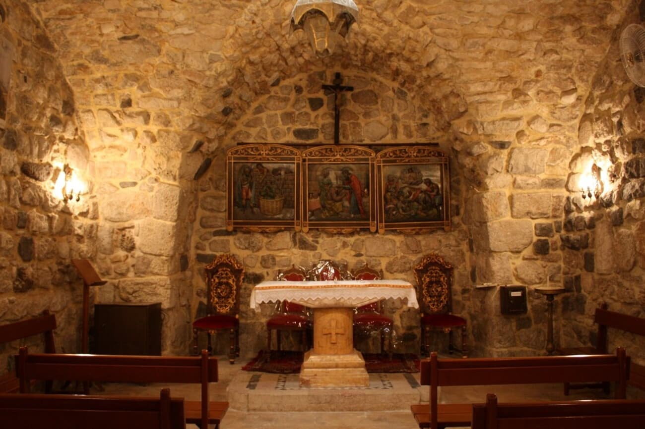 Inside the house of St. Ananias, believed to be where Ananias baptized Saul, who later became the Apostle Paul