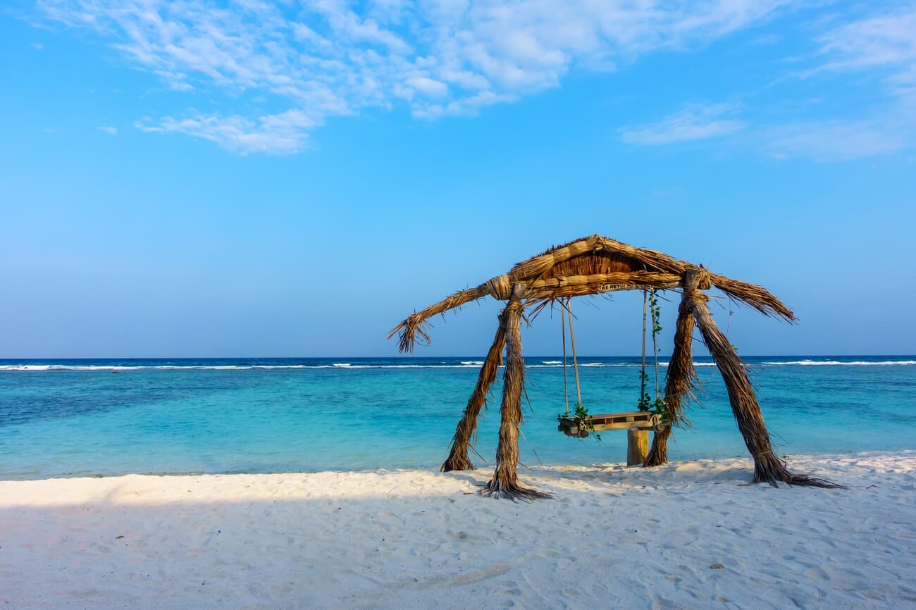 Hulhumalé Beach, an artificial beach planned as an urban extension to alleviate Male’s population density