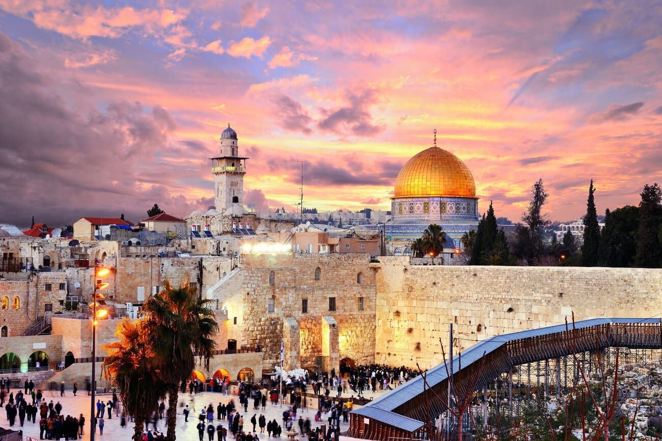 Skyline of Jerusalem, highlighting the Old City