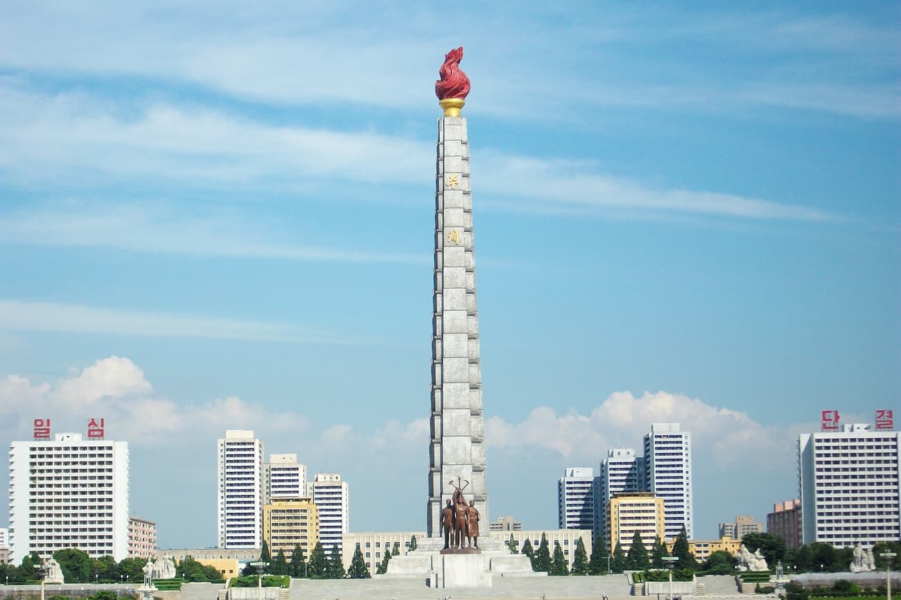 Juche Tower, dedicated to the philosophy of Juche
