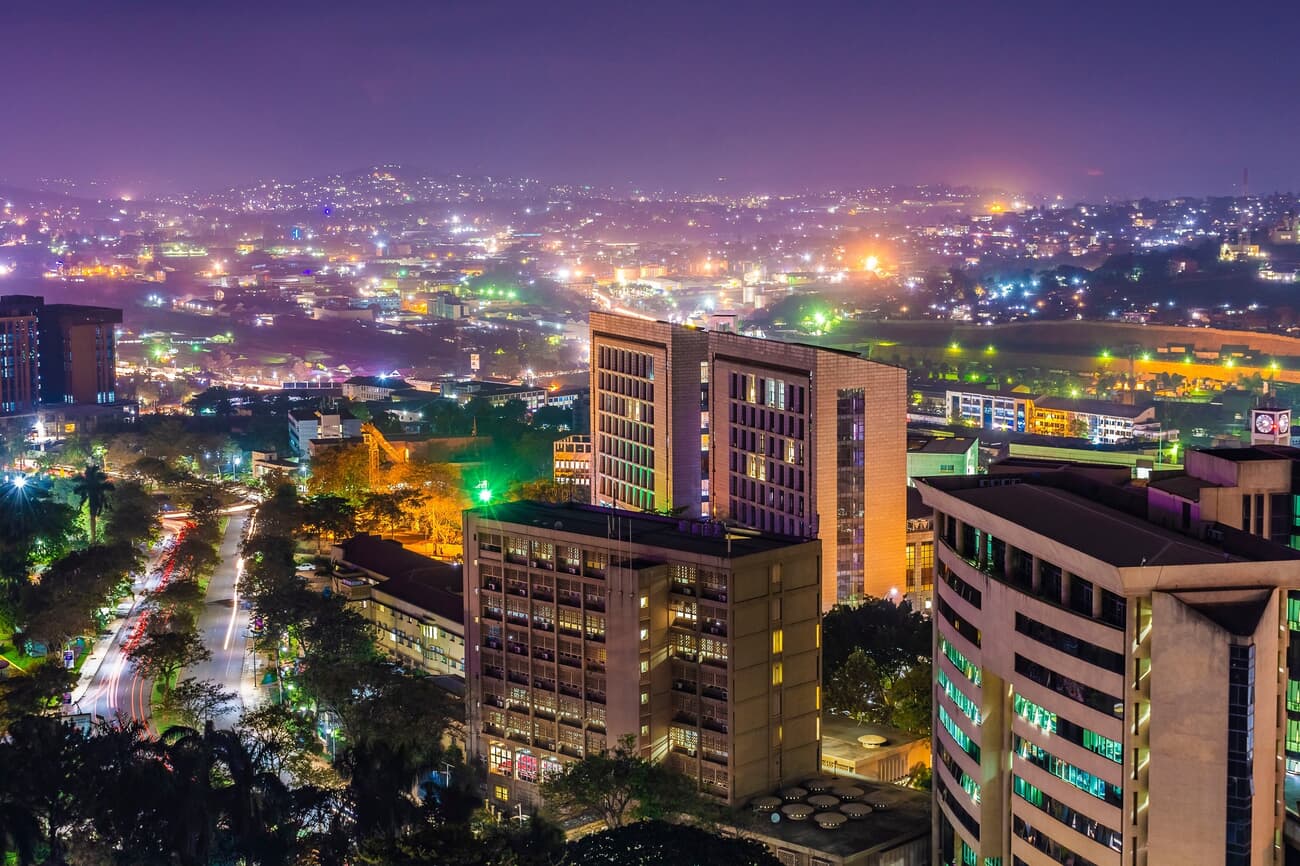 Kampala city by night