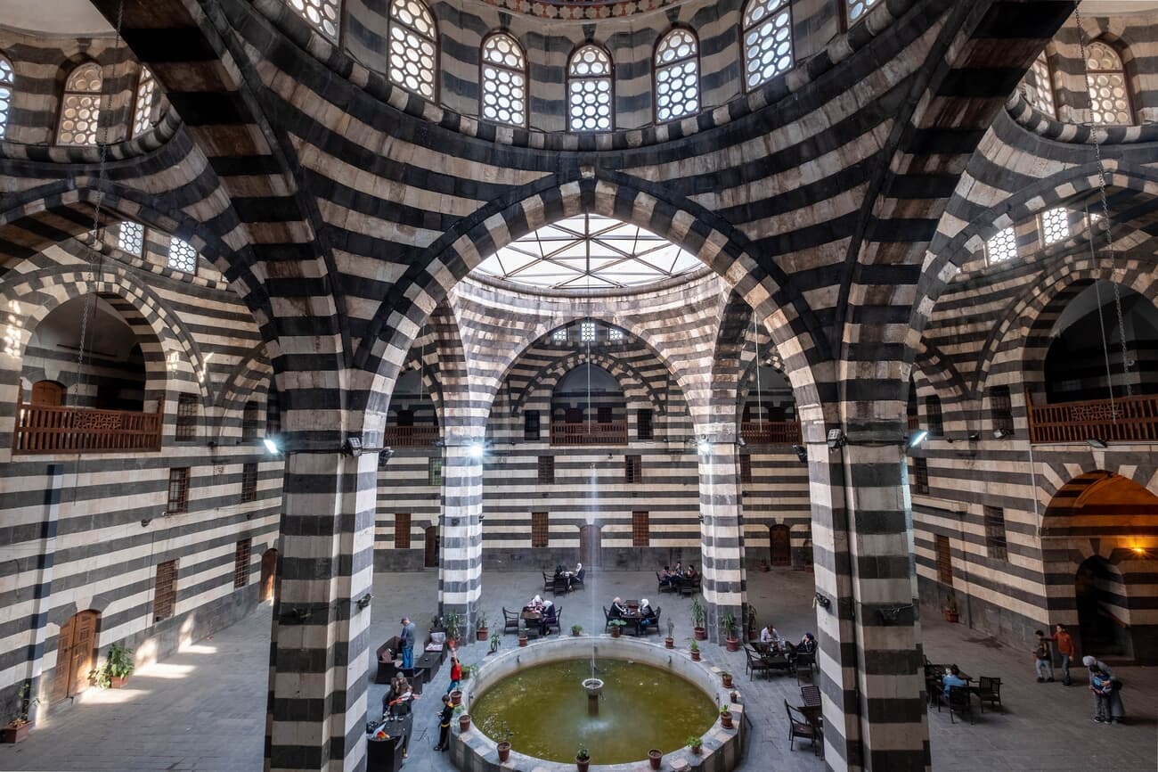 Khan As'ad Pasha, constructed in the 18th century, was a central marketplace and resting spot for travelers