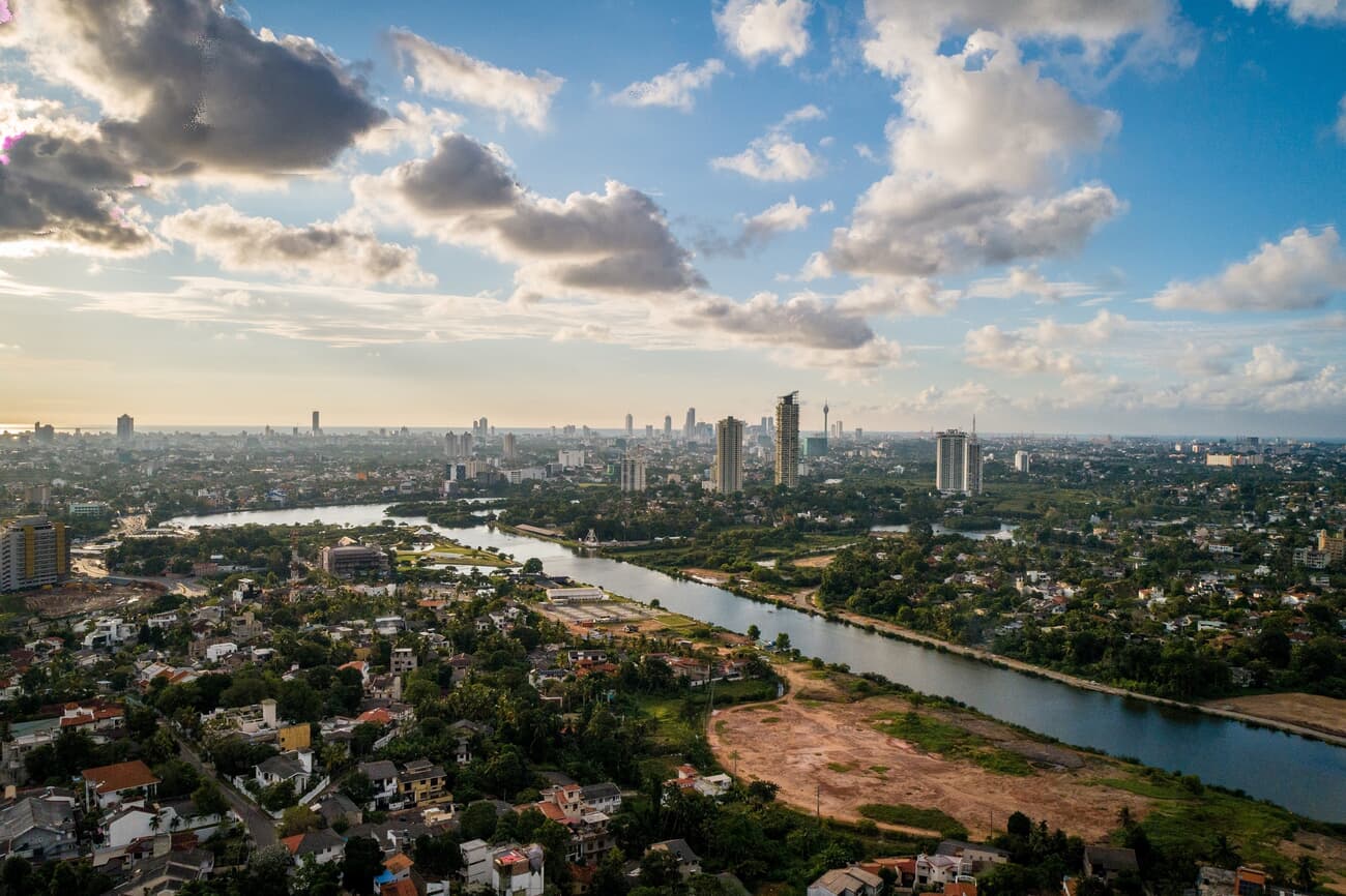 Skyline of Sri Jayawardenapura Kotte in the heart of the Colombo