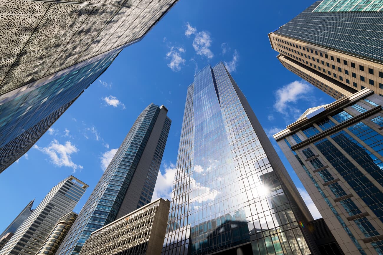 Towering skyscrapers in the Makati Central Business District
