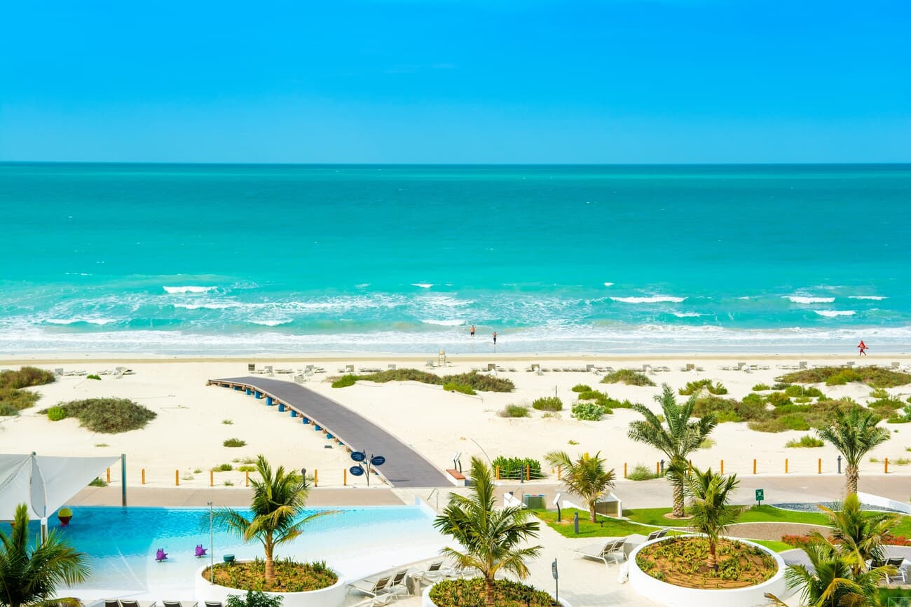 The Beach on Saadiyat Island, a pristine natural beach stretching for several kilometers