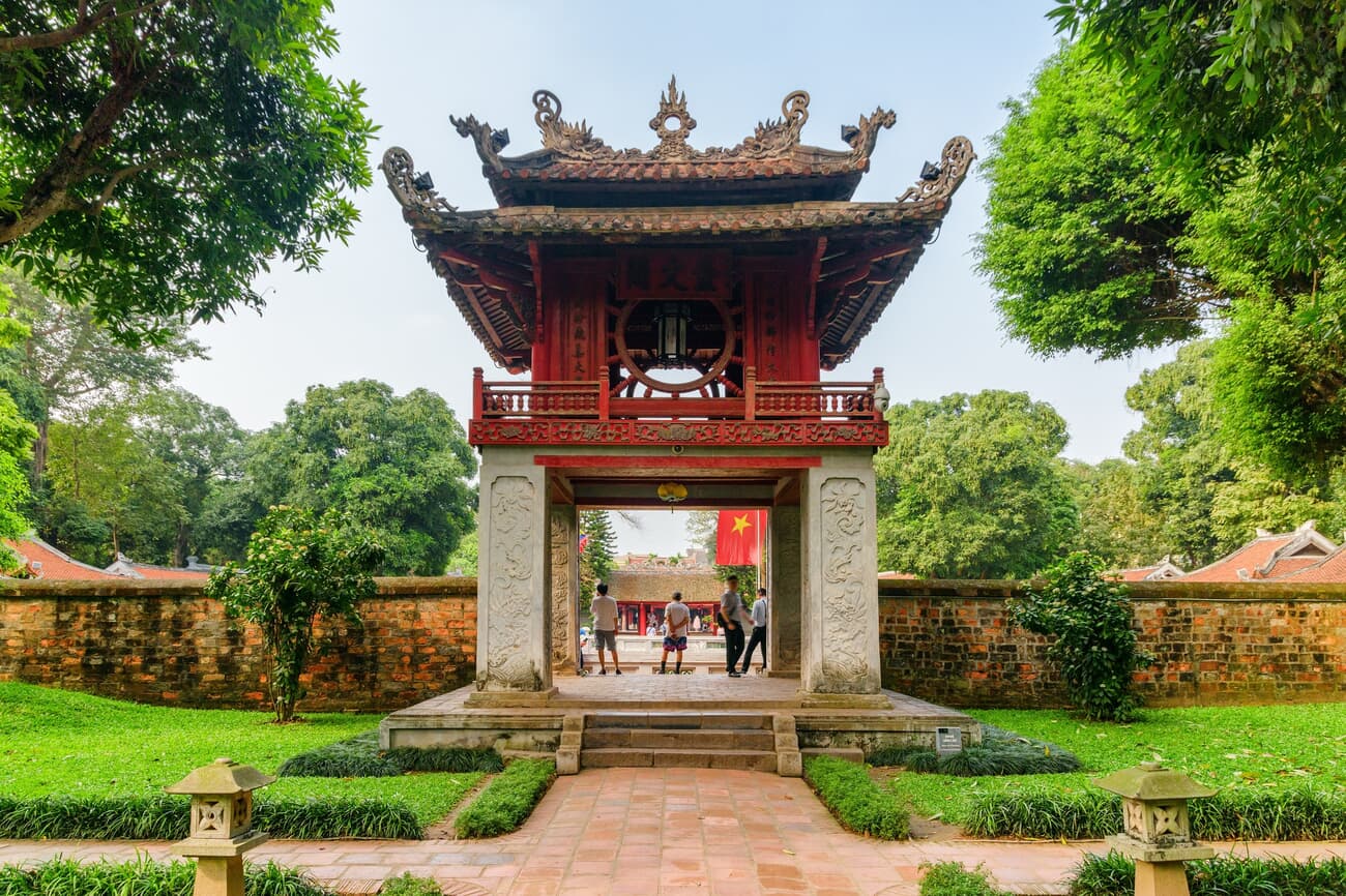 The Temple of Literature, founded by Emperor Ly Thanh Tong in 1070